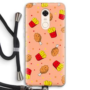 CaseCompany Chicken 'n Fries: Xiaomi Redmi 5 Transparant Hoesje met koord