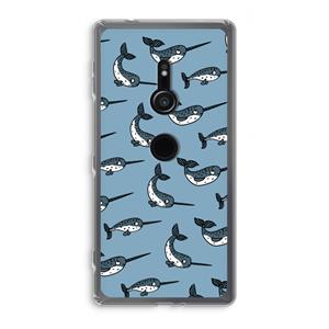 CaseCompany Narwhal: Sony Xperia XZ2 Transparant Hoesje