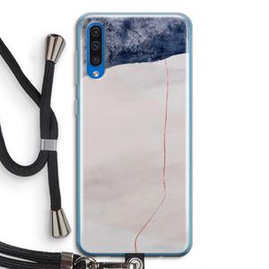 CaseCompany Stone White: Samsung Galaxy A50 Transparant Hoesje met koord
