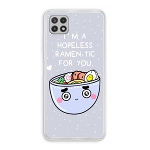 CaseCompany I'm A Hopeless Ramen-Tic For You: Samsung Galaxy A22 4G Transparant Hoesje