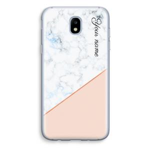 CaseCompany Marmer in stijl: Samsung Galaxy J5 (2017) Transparant Hoesje