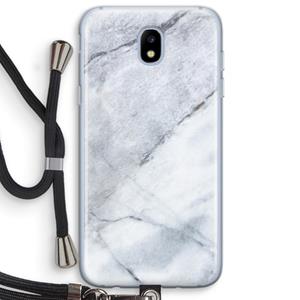 CaseCompany Witte marmer: Samsung Galaxy J5 (2017) Transparant Hoesje met koord