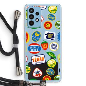 CaseCompany Fruitsticker: Samsung Galaxy A52 Transparant Hoesje met koord