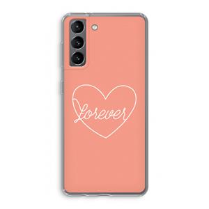 CaseCompany Forever heart: Samsung Galaxy S21 Transparant Hoesje