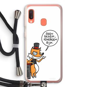 CaseCompany Geen Gezeik: Samsung Galaxy A20e Transparant Hoesje met koord