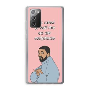 CaseCompany Hotline bling: Samsung Galaxy Note 20 / Note 20 5G Transparant Hoesje