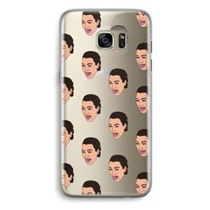 CaseCompany Ugly Cry Call: Samsung Galaxy S7 Edge Transparant Hoesje