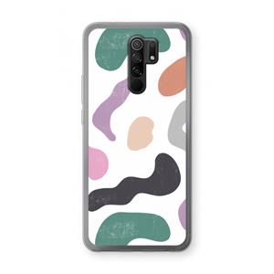CaseCompany Memphis Shapes: Xiaomi Redmi 9 Transparant Hoesje