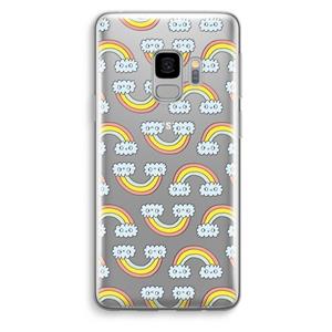 CaseCompany Regenboog: Samsung Galaxy S9 Transparant Hoesje