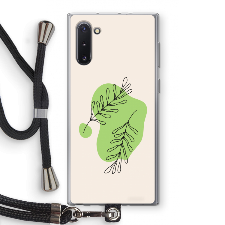 CaseCompany Beleaf in you: Samsung Galaxy Note 10 Transparant Hoesje met koord