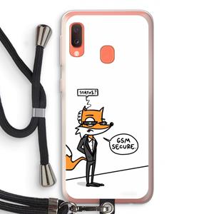 CaseCompany GSM secure: Samsung Galaxy A20e Transparant Hoesje met koord