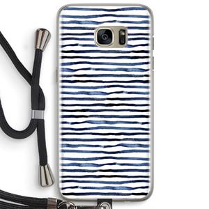 CaseCompany Verrassende lijnen: Samsung Galaxy S7 Edge Transparant Hoesje met koord