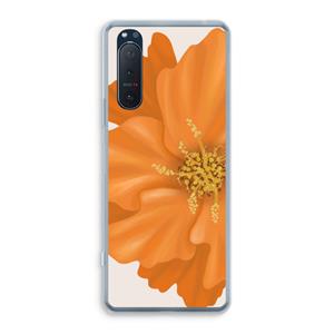 CaseCompany Orange Ellila flower: Sony Xperia 5 II Transparant Hoesje