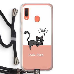 CaseCompany GSM poes: Samsung Galaxy A20e Transparant Hoesje met koord