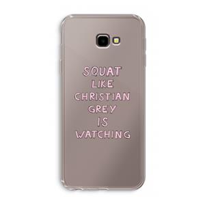 CaseCompany Christian Grey: Samsung Galaxy J4 Plus Transparant Hoesje