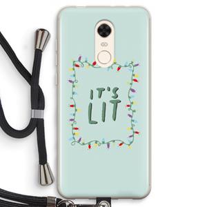 CaseCompany It's Lit: Xiaomi Redmi 5 Transparant Hoesje met koord