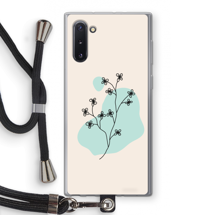 CaseCompany Love your petals: Samsung Galaxy Note 10 Transparant Hoesje met koord