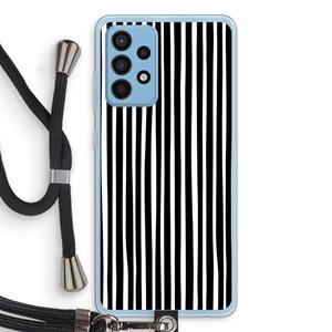 CaseCompany Stripes: Samsung Galaxy A52 Transparant Hoesje met koord