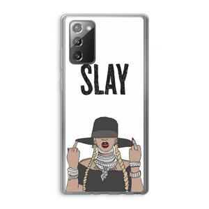 CaseCompany Slay All Day: Samsung Galaxy Note 20 / Note 20 5G Transparant Hoesje