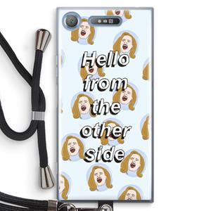 CaseCompany Hello: Sony Xperia XZ1 Transparant Hoesje met koord
