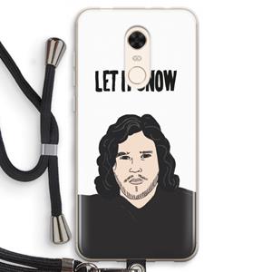 CaseCompany Let It Snow: Xiaomi Redmi 5 Transparant Hoesje met koord