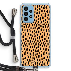 CaseCompany Panter: Samsung Galaxy A52 Transparant Hoesje met koord
