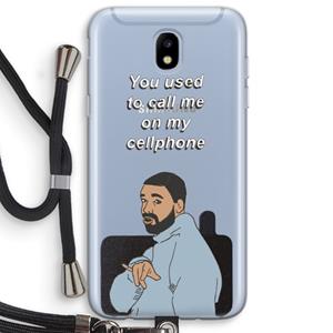 CaseCompany Hotline bling: Samsung Galaxy J5 (2017) Transparant Hoesje met koord