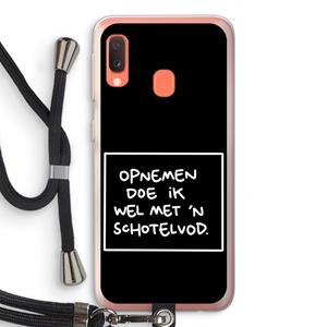 CaseCompany Schotelvod: Samsung Galaxy A20e Transparant Hoesje met koord