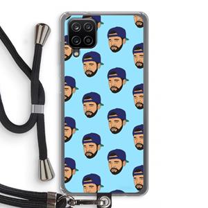 CaseCompany Drake Away: Samsung Galaxy A12 Transparant Hoesje met koord