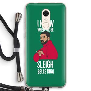 CaseCompany Sleigh Bells Ring: Xiaomi Redmi 5 Transparant Hoesje met koord