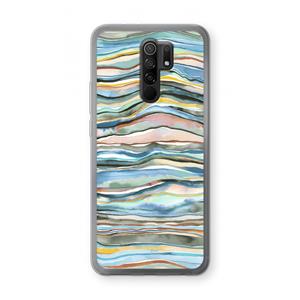 CaseCompany Watercolor Agate: Xiaomi Redmi 9 Transparant Hoesje