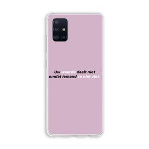 CaseCompany uw waarde daalt niet: Galaxy A51 4G Transparant Hoesje