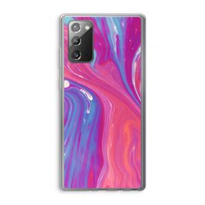 CaseCompany Paarse stroom: Samsung Galaxy Note 20 / Note 20 5G Transparant Hoesje