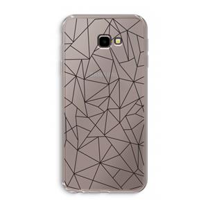 CaseCompany Geometrische lijnen zwart: Samsung Galaxy J4 Plus Transparant Hoesje