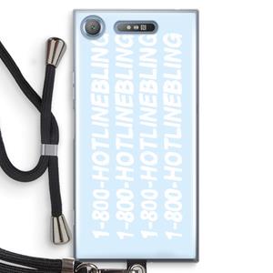 CaseCompany Hotline bling blue: Sony Xperia XZ1 Transparant Hoesje met koord