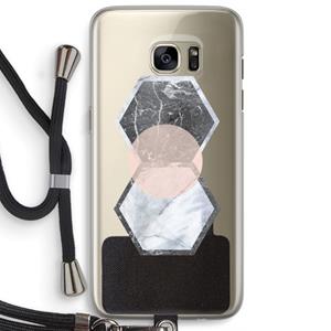 CaseCompany Creatieve toets: Samsung Galaxy S7 Edge Transparant Hoesje met koord