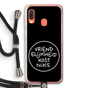CaseCompany Vriendelijkheid: Samsung Galaxy A20e Transparant Hoesje met koord