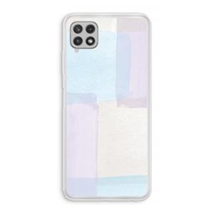 CaseCompany Square pastel: Samsung Galaxy A22 4G Transparant Hoesje