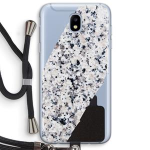 CaseCompany Gespikkelde marmer: Samsung Galaxy J5 (2017) Transparant Hoesje met koord