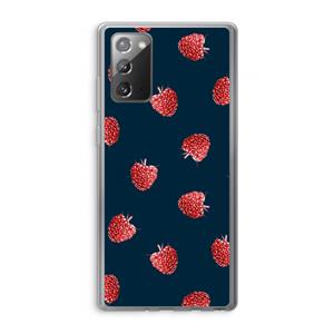 CaseCompany Framboosjes: Samsung Galaxy Note 20 / Note 20 5G Transparant Hoesje