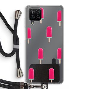 CaseCompany Waterijsje: Samsung Galaxy A12 Transparant Hoesje met koord