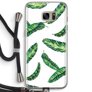 CaseCompany Lange bladeren: Samsung Galaxy S7 Edge Transparant Hoesje met koord
