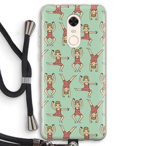 CaseCompany Gymboys: Xiaomi Redmi 5 Transparant Hoesje met koord