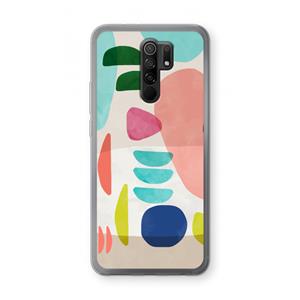 CaseCompany Bold Rounded Shapes: Xiaomi Redmi 9 Transparant Hoesje