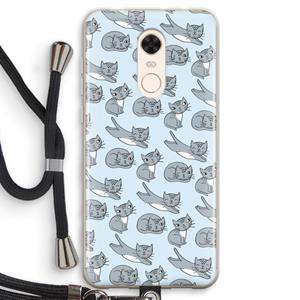 CaseCompany Poezen: Xiaomi Redmi 5 Transparant Hoesje met koord