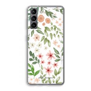 CaseCompany Botanical sweet flower heaven: Samsung Galaxy S21 Transparant Hoesje