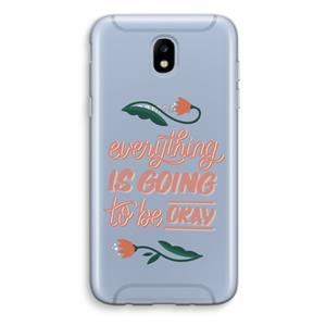 CaseCompany Optimistic flower girl: Samsung Galaxy J5 (2017) Transparant Hoesje