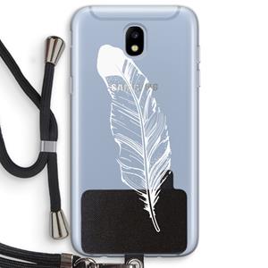 CaseCompany Pluim: Samsung Galaxy J5 (2017) Transparant Hoesje met koord