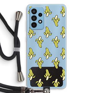 CaseCompany Bananas: Samsung Galaxy A52 Transparant Hoesje met koord