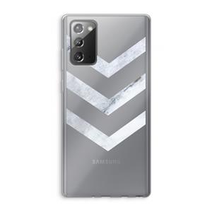 CaseCompany Marmeren pijlen: Samsung Galaxy Note 20 / Note 20 5G Transparant Hoesje